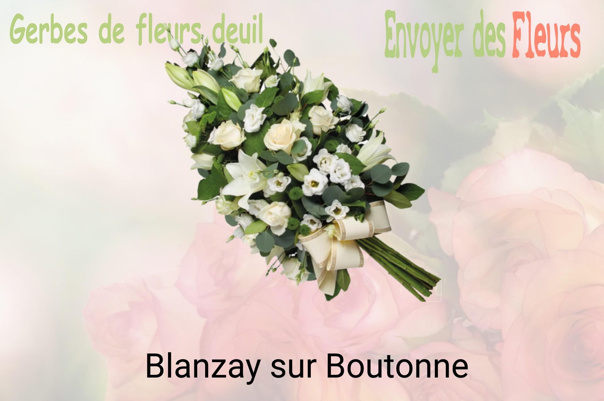Gerbe de fleurs de deuil livrée à Blanzay-sur-Boutonne